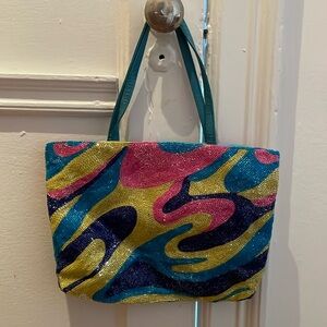 Christiana beaded tote